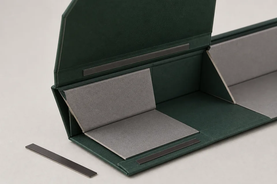 Magnetic strips custom packaging example