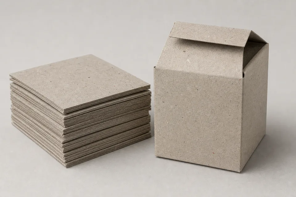 Recycled paperboard custom packaging example