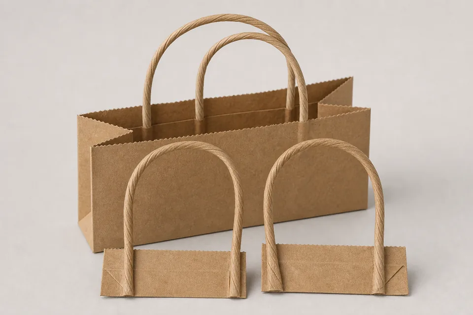 Twisted paper handles custom packaging example