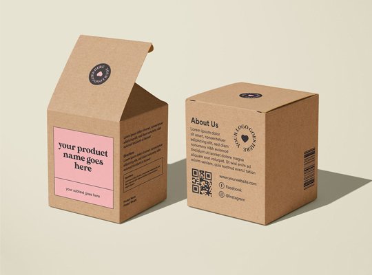 Two printed folding cartons for retail packaging
